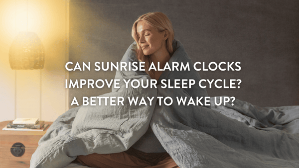Person waking up to natural sunlight